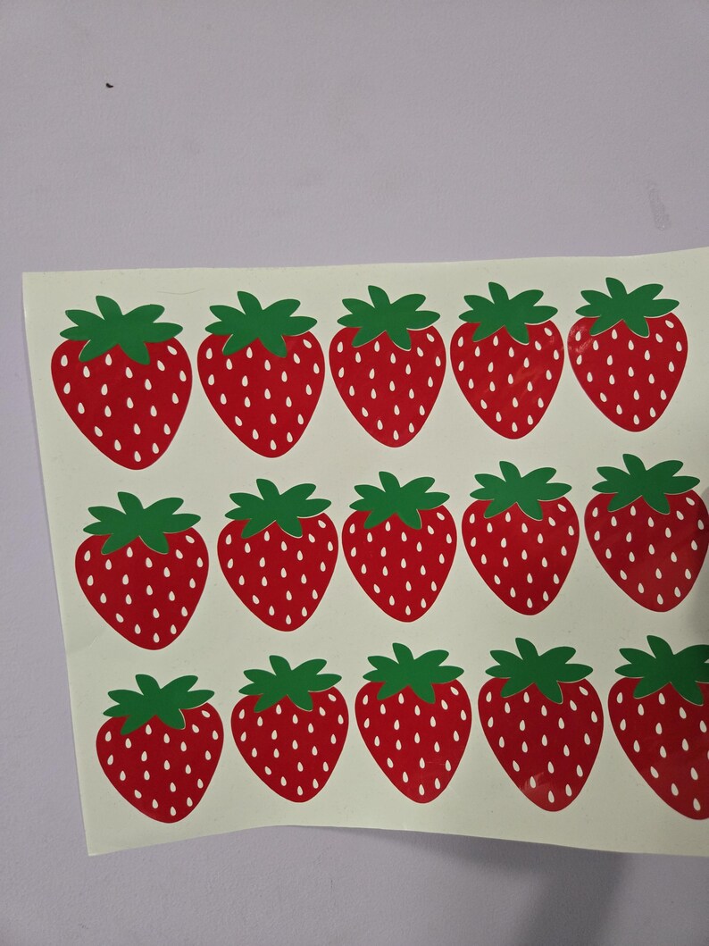 Strawberry Vinyl Decals - Cute Strawberry Car Decals, Sticker for ...