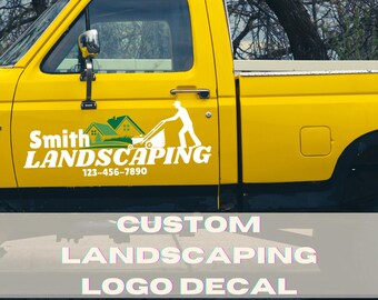 Custom Car Decals for Landscaping Business - Personalized Vinyl Sticker, Company Advertisement, Vehicle Signage, Vinyl Decal For Car