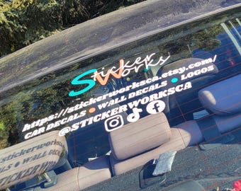 Business Advertising Car Decal, Ad for Small Businesses Vehicle Sticker, customized Advertisement Decals