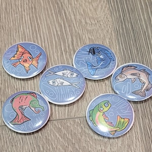 Fish Buttons/Pin-Backs!