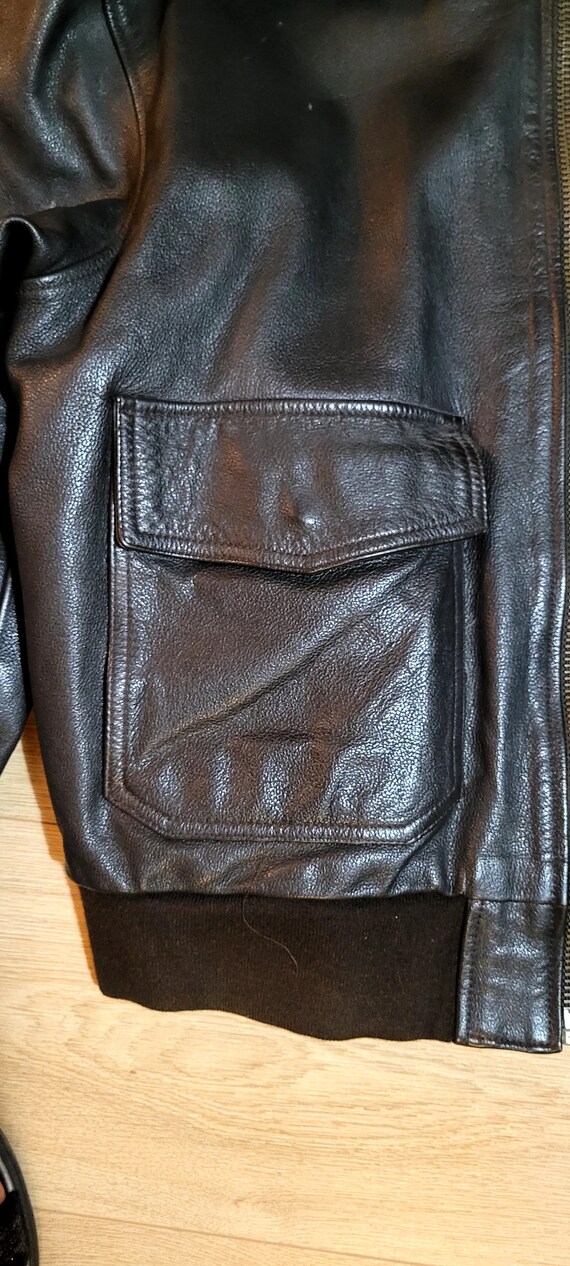 Levi's Vintage Pilot Leather Jacket 80s,Pilot Leather… - Gem