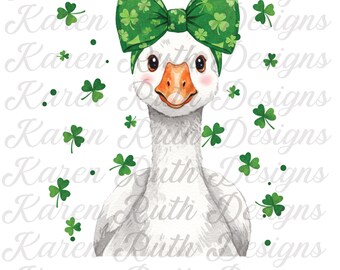 Silly but Lucky Goose DTF Direct To Film Ready to Press Transfer, Silly Goose DTF, St Patricks Day Goose DTF  Goose Ready to press