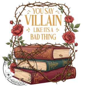 BookTok Villain DTF Transfer: Ready to Press Design image 1