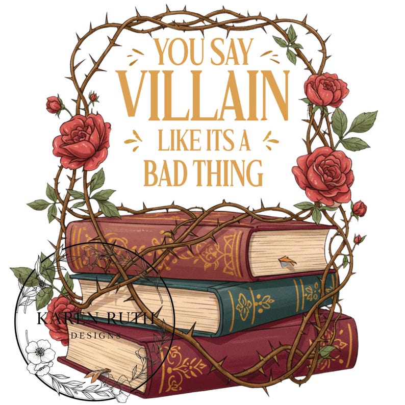 BookTok Villain DTF Transfer: Ready to Press Design image 1