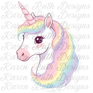 Pastel Unicorn DTF Transfer | Cute Unicorn Shirt Transfer | Ready to Press DTF | Magical Pastel Unicorn Print | Kids Unicorn Heat Transfer