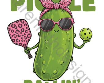 Pickle Ballin' DTF Transfer: Funny Pickleball Design, Ready to Press