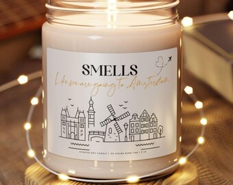 Smells Like We are Going to Amsterdam | Gift for Her | Girlfriend Gift | Amsterdam Trip Annoucement | Vacation Birthday Trip Annoucement