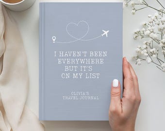 Wereldreisdagboek avontuur gepersonaliseerd vakantiedagboek reis aandenken cadeau avontuur reizen notebook reizen minnaar cadeau voor haar