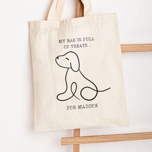 Custom Canvas Tote Bag for Dog Mom | Dog Mom Gift | Reusable Shopping Bag for Dog Lovers | Personalized Dog Tote | Puppy Owner Gift