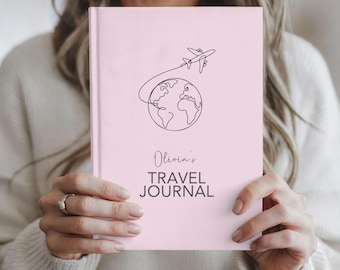 Travel Journal Gift Adventure Journal Camping Journal Custom Book World Travel Journal Travel Lover Gift for Her Gift Vacation Journal