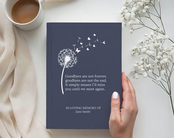 Personalized Grief Journal, Sympathy Gift For Loss of Mother Father Sister Husband, In Loving Memory Gift, Memorial Gift, Condolence Gift