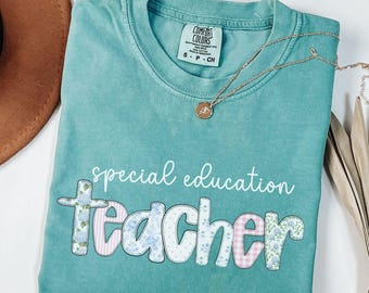 Comfort Colors Special Education Teacher Shirt, SPED Teacher TShirt, Special Ed Floral Tee, Inclusive Teacher Shirt, Back to School Tee