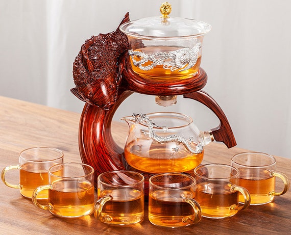 Glass Tea Pot for Steaming with Electric Ceramic Base - High