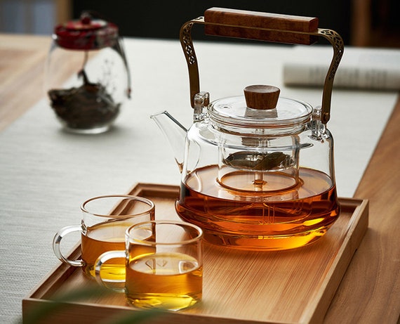 Electric Steam Tea Kettle Machine, Automatic Boiling Tea Glass Pot,  Steaming Teapot