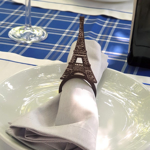 Paris Napkin Ring Set - 6 Pieces