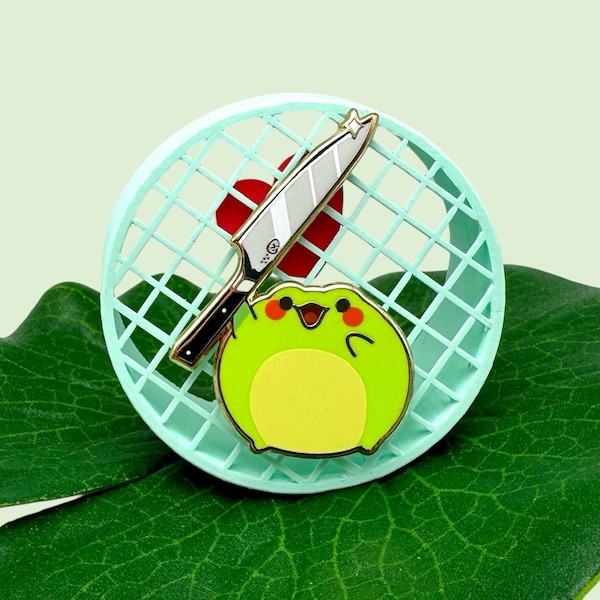 Knife Frog Hard Enamel Pin