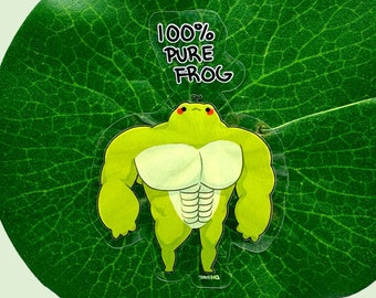 Klarer 100 % Frosch-Chad-Aufkleber