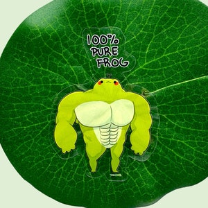 Clear 100% Frog Chad Sticker