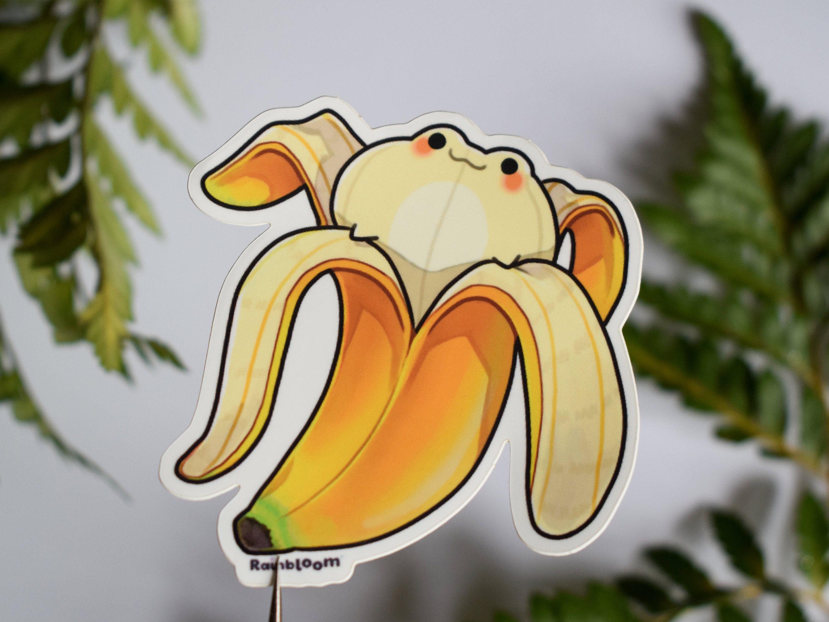 Banana Frog Vinyl Sticker