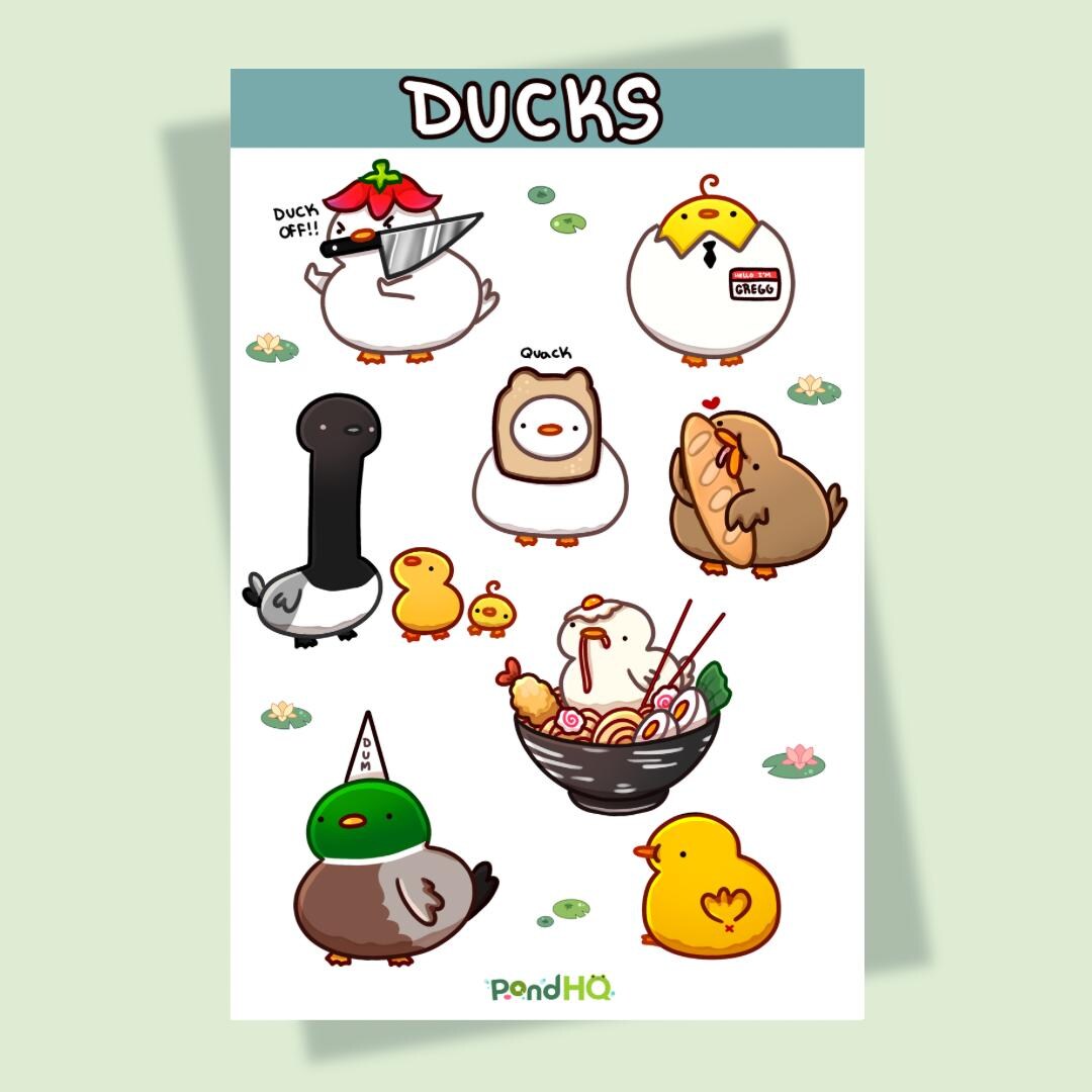 Ducks Sticker Sheet - Etsy
