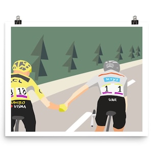 Jonas Vingegaard Tadej Pogačar Mano a mano / Tour de Francia 2022 / Momento mágico / Art Print