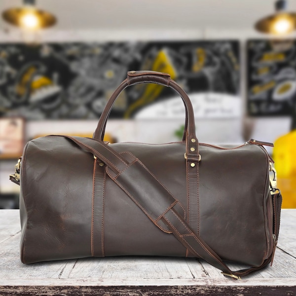 Shop Leather Duffle Bag - Etsy
