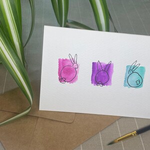 Handgeschilderde aquarel paaskaart