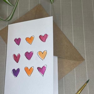 Biglietto di auguri dipinto a mano con acquerello