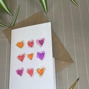 Biglietto di auguri dipinto a mano con acquerello