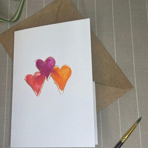Biglietto di auguri dipinto a mano con acquerello