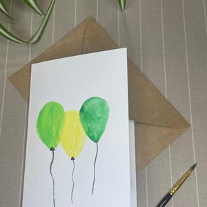 Biglietto di auguri dipinto a mano con acquerello