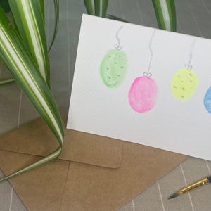 Biglietto di Pasqua dipinto a mano con acquerello
