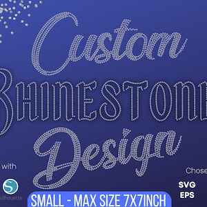 Design personnalisé en strass | Espace de travail maximal 7x7 | Modèle avec strass | Svg strass | Fichier bling | Modèle de strass personnalisé Actif