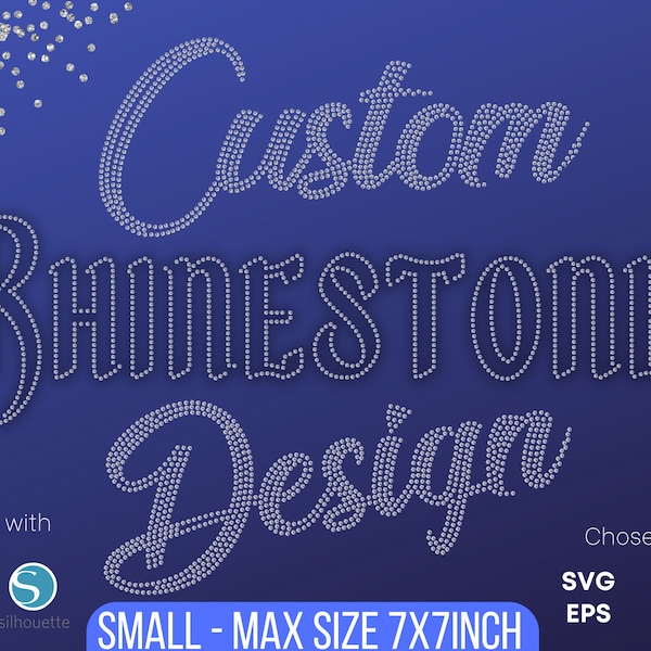 Custom Rhinestone Design | Max Workspace 7x7 | Rhinestone Template | Rhinestone Svg | Bling File | Customized rhinestone template Active