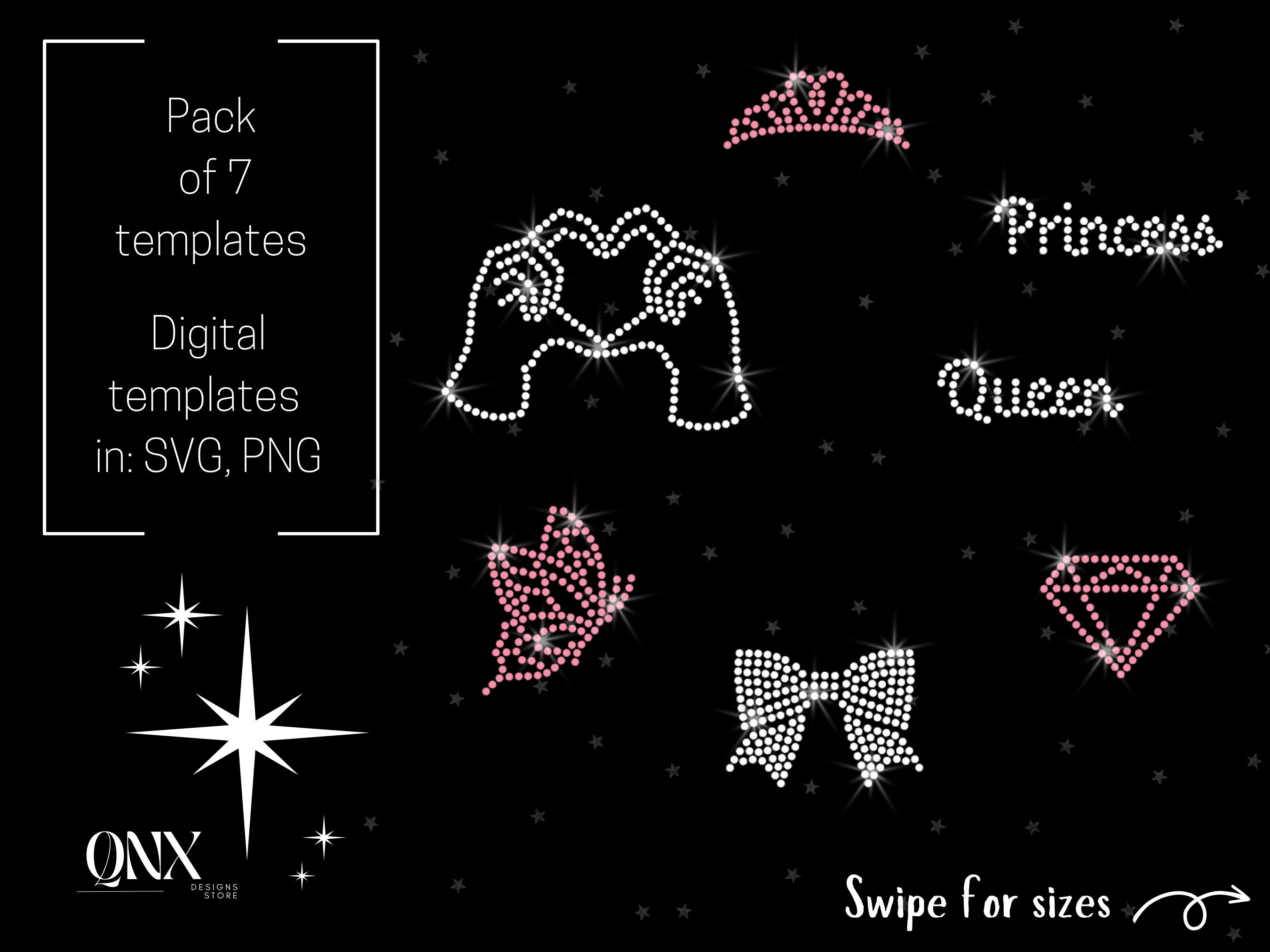 Girly Rhinestone Designs Bundle | Ss6 SVG, PNG (digital) - Etsy