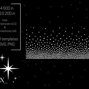 Rhinestone Scatter Svg Template for ss6 and ss10 stones, Cameo, Cricut