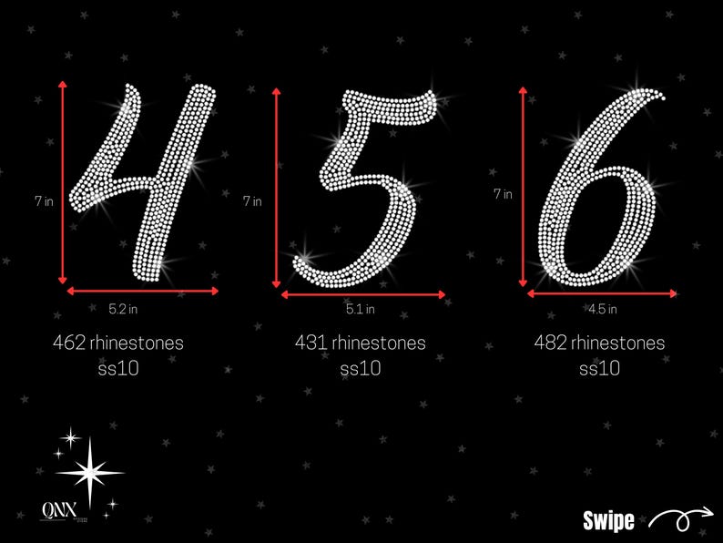 Numbers Rhinestone Template, SVG Font Design (digital Download) - Etsy