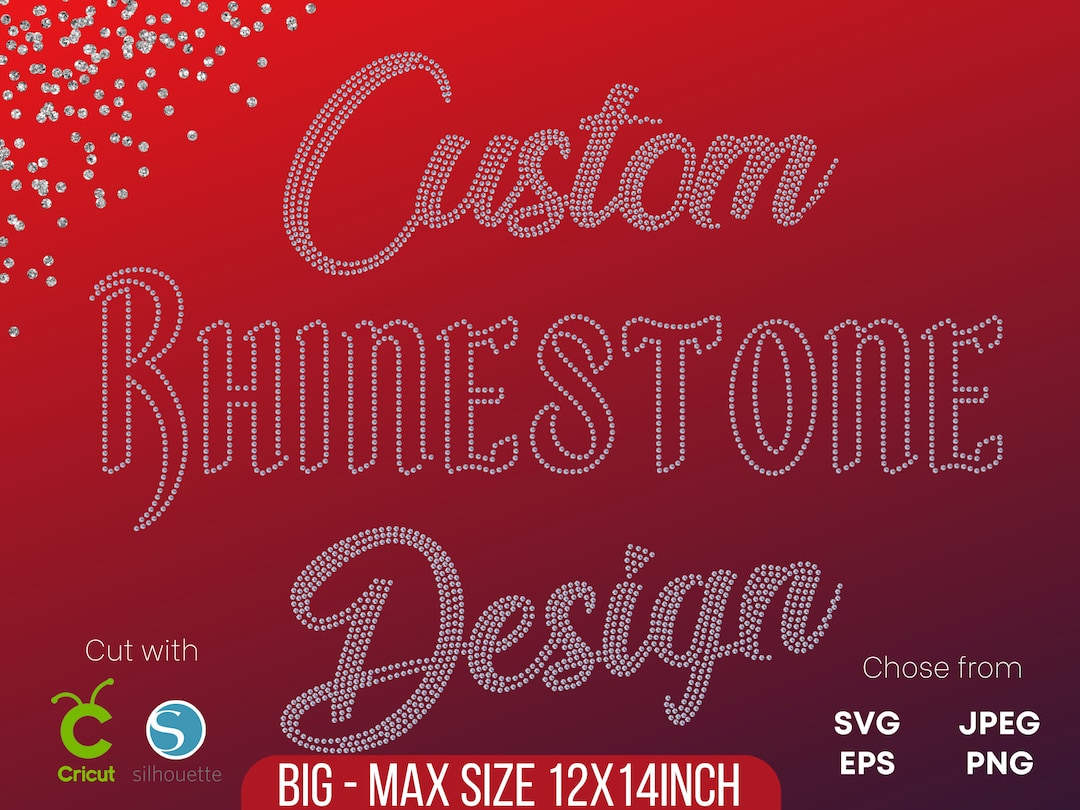 Custom Rhinestone Template | 12x14 Design (digital) - Etsy