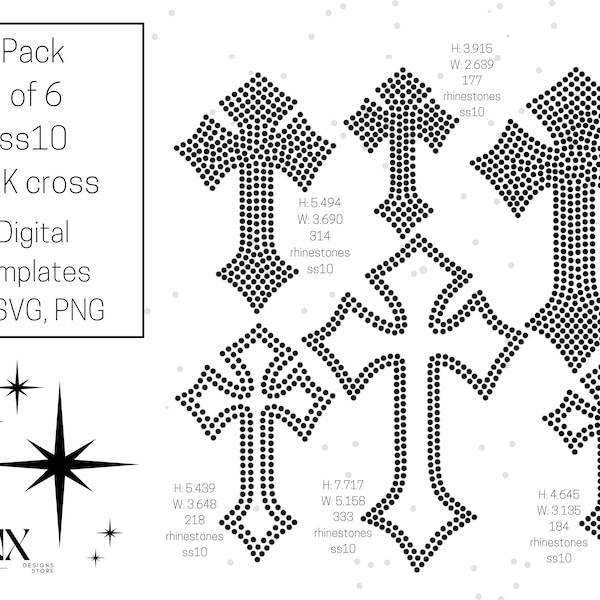 Rhinestone Cross File - Etsy