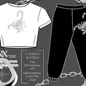 Scorpio Rhinestone Design, Scorpio Design SVG, SS10 Scorpio Cut File