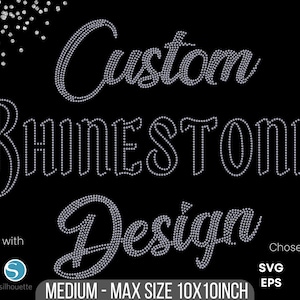 Aangepast strassontwerp | Max. werkruimte: 10 x 10 | Strass-sjabloon | Strass-svg | Blingbestand | Aangepaste digitale strassteen-sjabloon