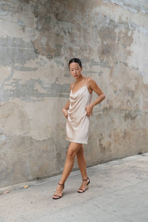 Silk Mini Slip Dress, Party Wedding Guest Dress