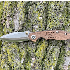 Engraved Pocket Knife, Custom Knife, Personalized Knife, Couple Anniversary Gift, Gift for him, Gift for Dad, Boyfriend Gift, Gift for Men