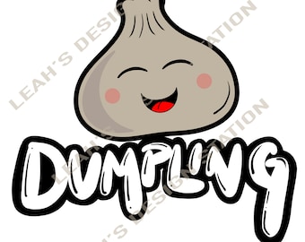 Cute Dumpling PNG Sublimation Design, Kawaii Food Clipart, Baby Onesie & Toddler Shirt Graphic, Funny Baby PNG