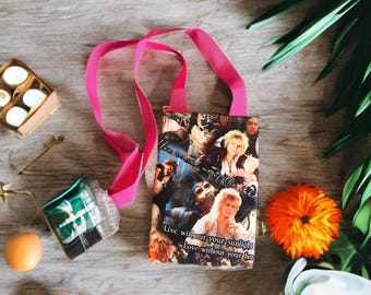 Bowie fabric cross body bag | dog walking bag | shoulder bag | iconic rock music star | zip fastening | 3 strap lengths | Quirky Purses