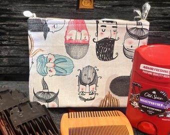 Opbergtas voor baardverzorging voor heren | Herentas | Baardliefhebbers | Cadeaus | Snor | Reistas | Kappers | Verjaardagscadeau | Mannelijke verzorging | Baard