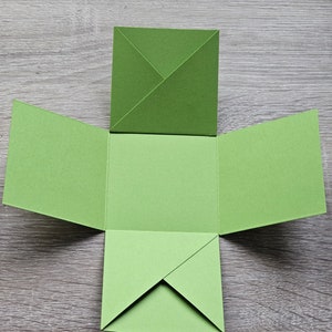 Explosionsbox Blanko zum selbst gestalten, Diy, verschiedene Farben, 10×10×10 cm,selber machen, Geschenkidee, Explosionsbox mit Taschen