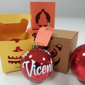 Colorful Christmas boxes, 5 units, 10 units, 20 units. To put sweets, Christmas balls, sweets. Box 6.3 cm x 6.3 cm