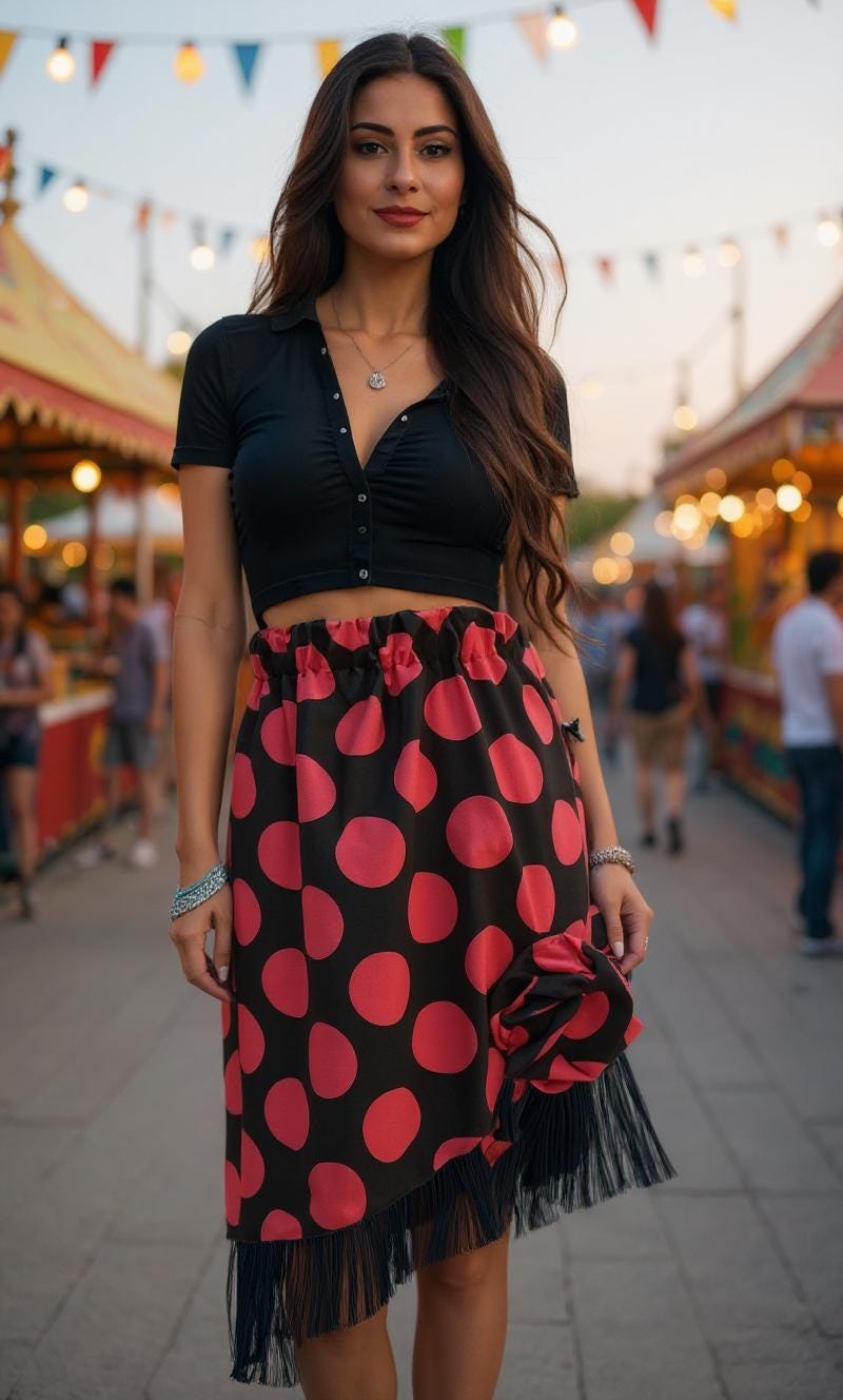 Polka Dot Split Hem Skirt Set Polka Dots Skirts For Women Up To 46