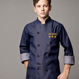 Cooking jackets for children. Personalized children's chef jacket. Chef hat and jacket set. Fully personalized gift image 9